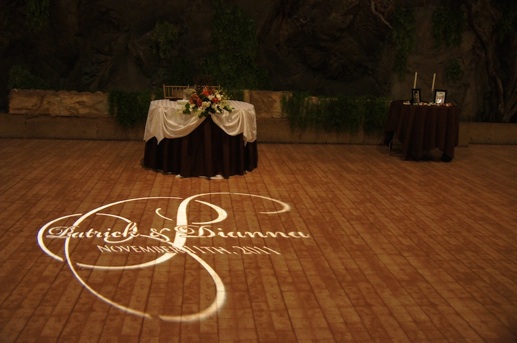 Western MA DJ Services Name in Lights Wedding GOBO